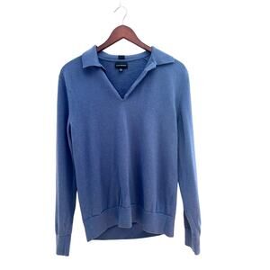 Club Monaco Blue Wool Collar Pullover Sweater